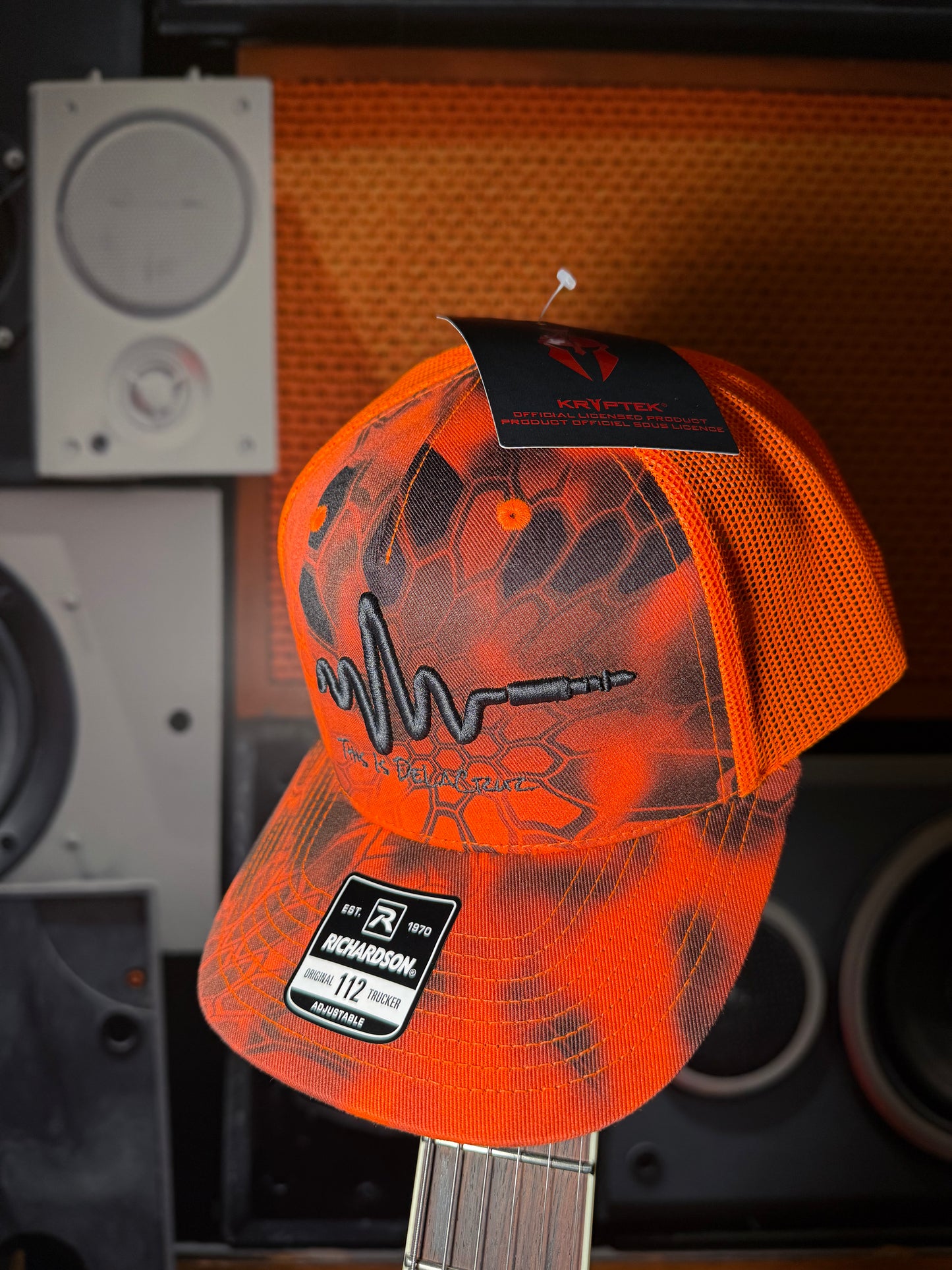 Snapback Orange Kryptek Camo Hat